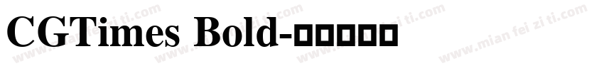 CGTimes Bold字体转换
